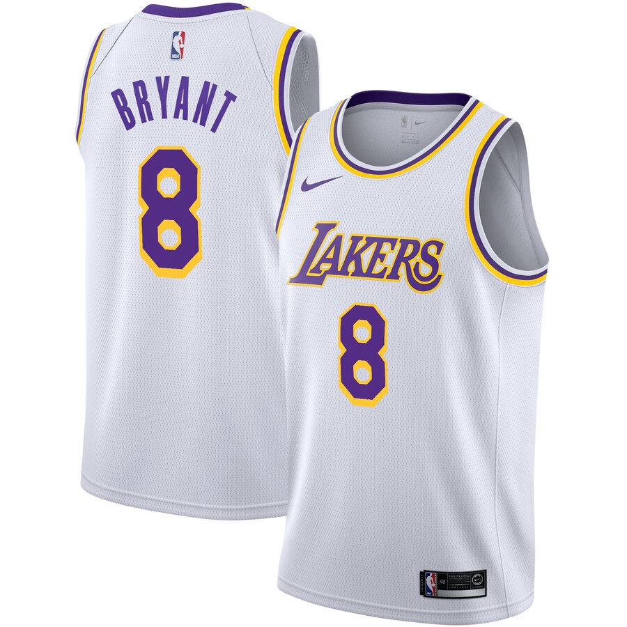 Men Kobe Bryant Los Angeles Lakers Nike Swingman Jersey White